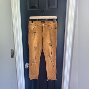 STS Blue Camel Color Distressed Skinny Jeans-Size 28